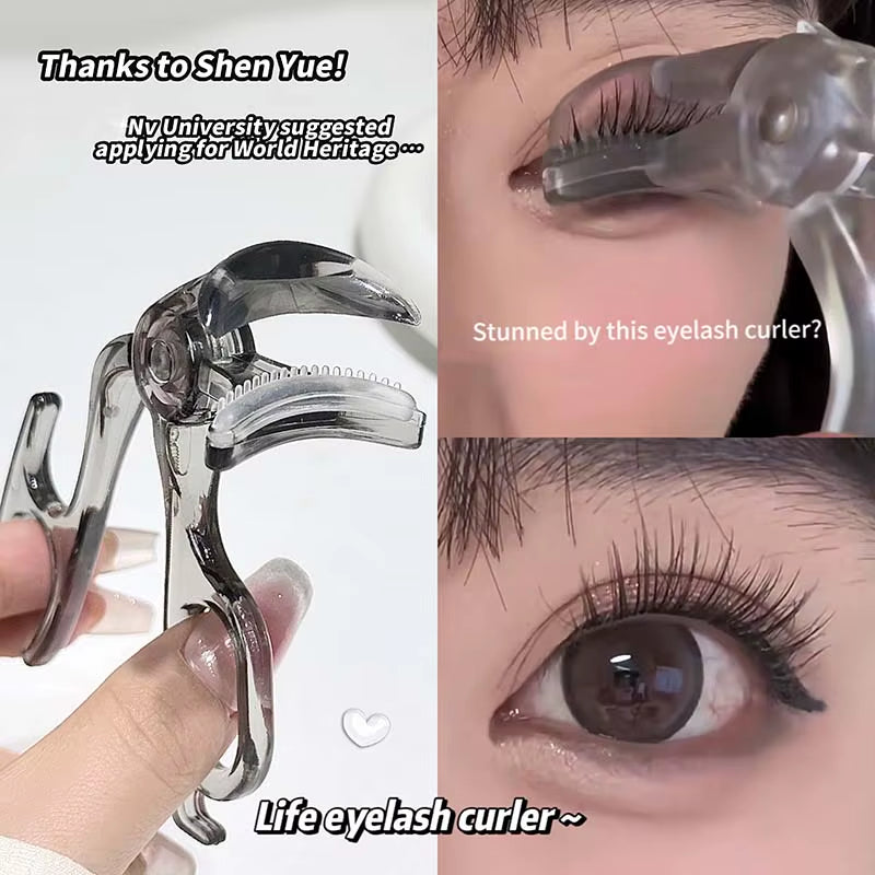 Cappuvini Eyelash Curler, Borderless Toothed Comb, Natural Curling and Eyelash Shaping Wonder, Beginner'S Wide-Angle Eyelash Cur
