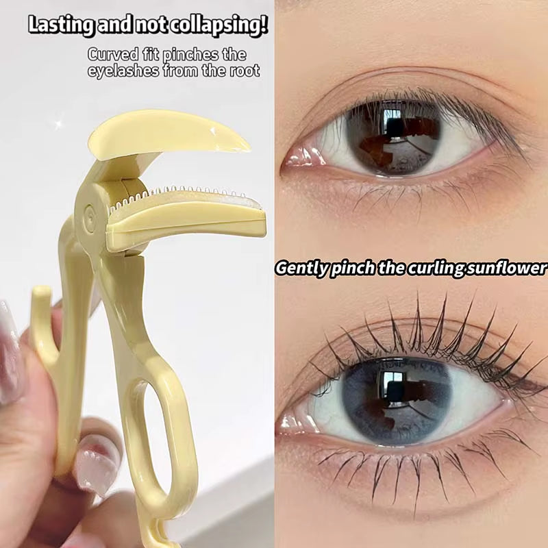 Cappuvini Eyelash Curler, Borderless Toothed Comb, Natural Curling and Eyelash Shaping Wonder, Beginner'S Wide-Angle Eyelash Cur