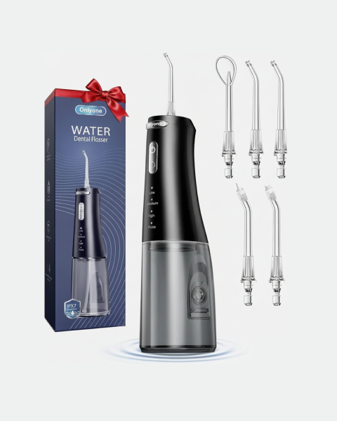 Water Dental Flosser Pick for Teeth 300ML Portable Oral Irrigator Rechargeable Travel Irrigation Cleaner Cordless Electric Flossing Machine for Teeth Cleaning Power Flossers IPX7 Waterproof
