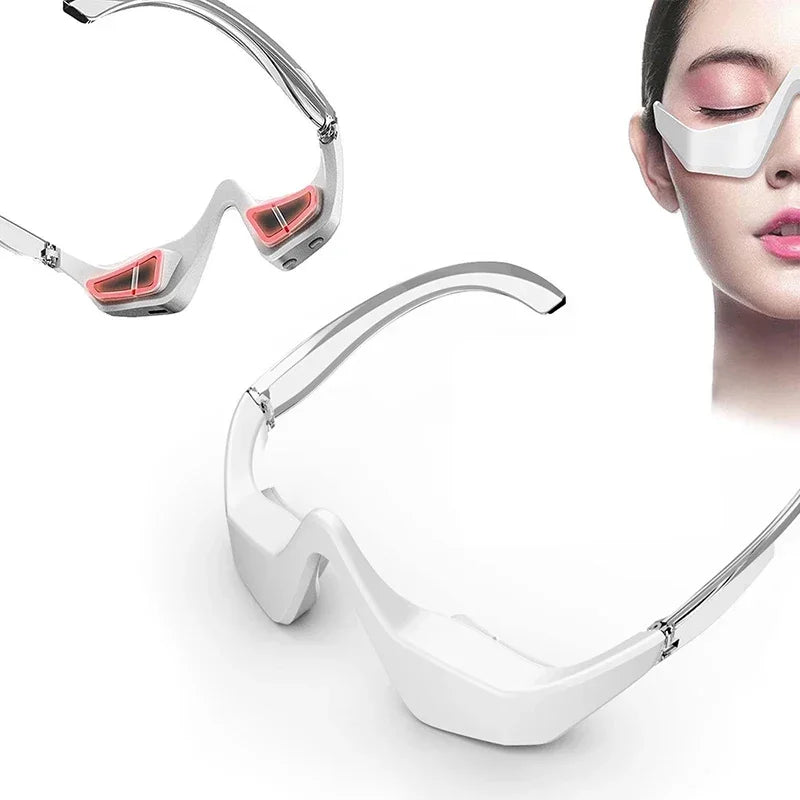 3D Red Light EMS Eye Massager Eyecare Glasses Dark Circles Puffiness Wrinkles Reduction Eye Fatigue Relaxing Beauty Care Device